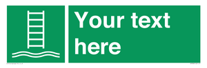 SA7286: Custom sign safe condition Embarkation ladder