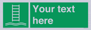 SA7286: Custom sign safe condition Embarkation ladder