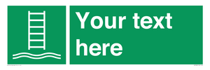 SA7286: Custom sign safe condition Embarkation ladder