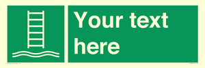 SA7286: Custom sign safe condition Embarkation ladder