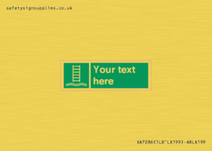 SA7286: Custom sign safe condition Embarkation ladder