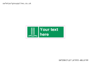 SA7286: Custom sign safe condition Embarkation ladder