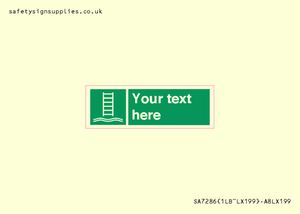 SA7286: Custom sign safe condition Embarkation ladder