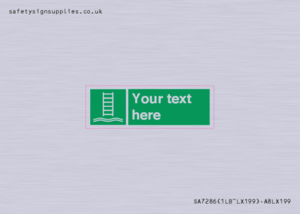 SA7286: Custom sign safe condition Embarkation ladder