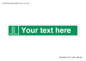 SA7286: Custom sign safe condition Embarkation ladder