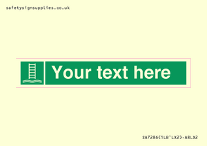 SA7286: Custom sign safe condition Embarkation ladder