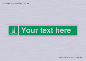 SA7286: Custom sign safe condition Embarkation ladder