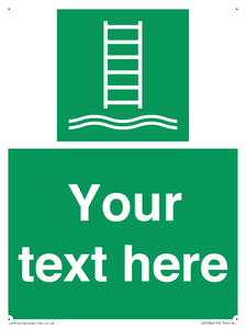 SA7286: Custom sign safe condition Embarkation ladder