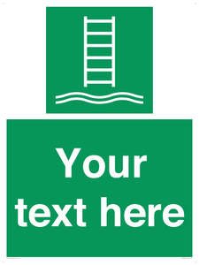 SA7286: Custom sign safe condition Embarkation ladder