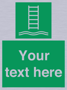 SA7286: Custom sign safe condition Embarkation ladder