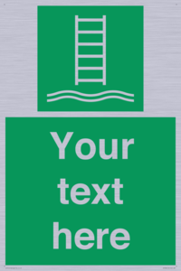 SA7286: Custom sign safe condition Embarkation ladder