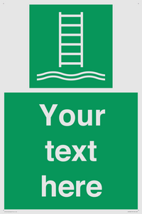 SA7286: Custom sign safe condition Embarkation ladder