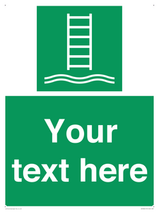 SA7286: Custom sign safe condition Embarkation ladder