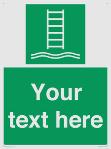 SA7286: Custom sign safe condition Embarkation ladder