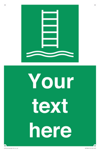 SA7286: Custom sign safe condition Embarkation ladder