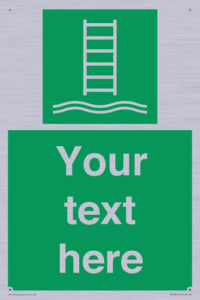 SA7286: Custom sign safe condition Embarkation ladder