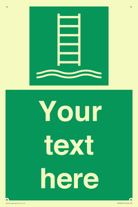 SA7286: Custom sign safe condition Embarkation ladder