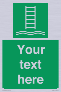 SA7286: Custom sign safe condition Embarkation ladder