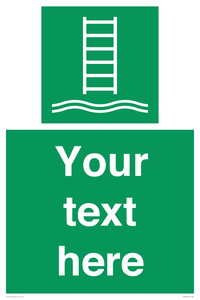 SA7286: Custom sign safe condition Embarkation ladder