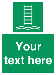 SA7286: Custom sign safe condition Embarkation ladder