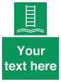 SA7286: Custom sign safe condition Embarkation ladder