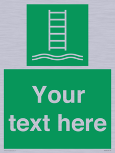 SA7286: Custom sign safe condition Embarkation ladder