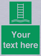 SA7286: Custom sign safe condition Embarkation ladder