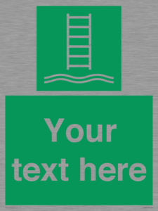 SA7286: Custom sign safe condition Embarkation ladder