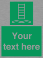 SA7286: Custom sign safe condition Embarkation ladder