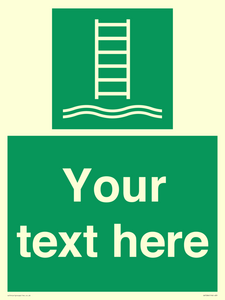 SA7286: Custom sign safe condition Embarkation ladder