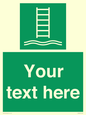SA7286: Custom sign safe condition Embarkation ladder