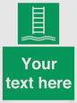 SA7286: Custom sign safe condition Embarkation ladder