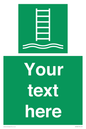 SA7286: Custom sign safe condition Embarkation ladder