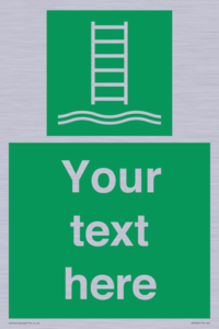 SA7286: Custom sign safe condition Embarkation ladder