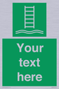 SA7286: Custom sign safe condition Embarkation ladder