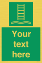 SA7286: Custom sign safe condition Embarkation ladder