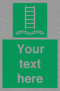 SA7286: Custom sign safe condition Embarkation ladder