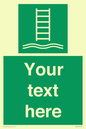SA7286: Custom sign safe condition Embarkation ladder