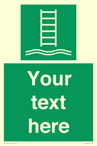 SA7286: Custom sign safe condition Embarkation ladder