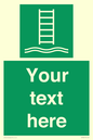 SA7286: Custom sign safe condition Embarkation ladder