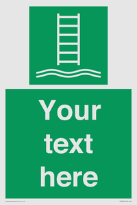 SA7286: Custom sign safe condition Embarkation ladder