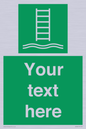 SA7286: Custom sign safe condition Embarkation ladder