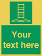 SA7286: Custom sign safe condition Embarkation ladder