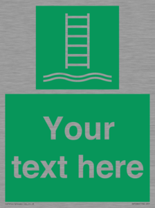 SA7286: Custom sign safe condition Embarkation ladder