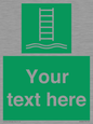 SA7286: Custom sign safe condition Embarkation ladder