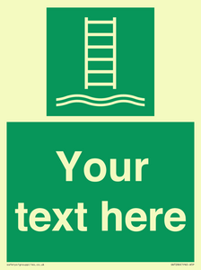 SA7286: Custom sign safe condition Embarkation ladder
