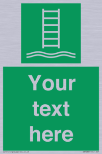 SA7286: Custom sign safe condition Embarkation ladder