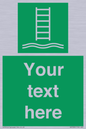SA7286: Custom sign safe condition Embarkation ladder