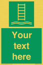 SA7286: Custom sign safe condition Embarkation ladder