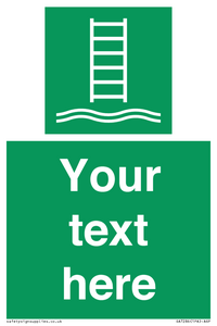 SA7286: Custom sign safe condition Embarkation ladder